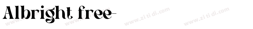 Albright free字体转换